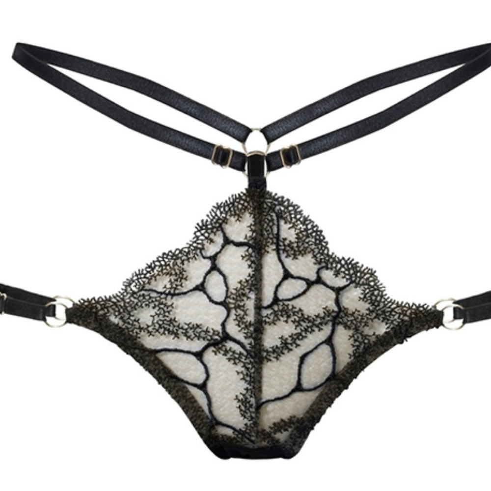 CAPRICE sheer outlined sexy lingerie panties Medium NEW